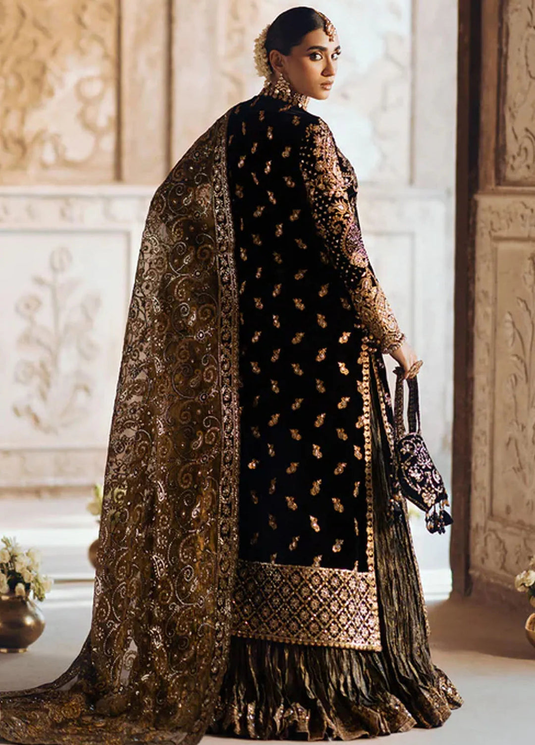 Dastoor by Aik Atelier Embroidered Velvet Suit Unstitched 3 Piece AIK24DV D-08 - Formals Collection