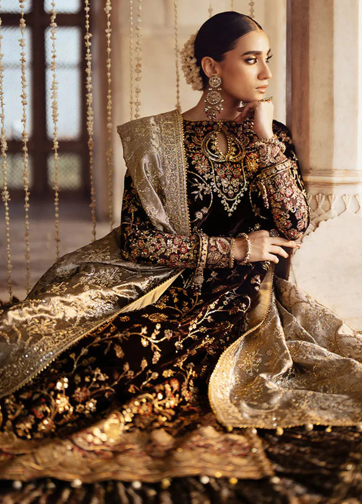 Dastoor by Aik Atelier Embroidered Velvet Suit Unstitched 3 Piece AIK24DV D-09 - Formals Collection