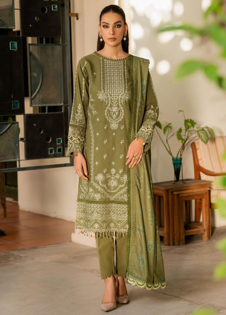 Dastoor By Farasha Embroidered Khaddar Suits Unstitched 3 Piece FSH23D D-07 Virsa - Winter Collection