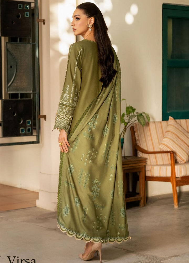 Dastoor By Farasha Embroidered Khaddar Suits Unstitched 3 Piece FSH23D D-07 Virsa - Winter Collection