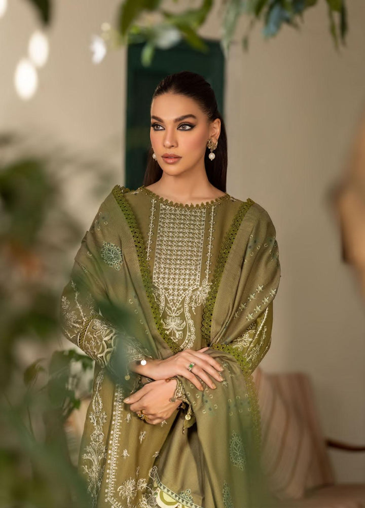 Dastoor By Farasha Embroidered Khaddar Suits Unstitched 3 Piece FSH23D D-07 Virsa - Winter Collection