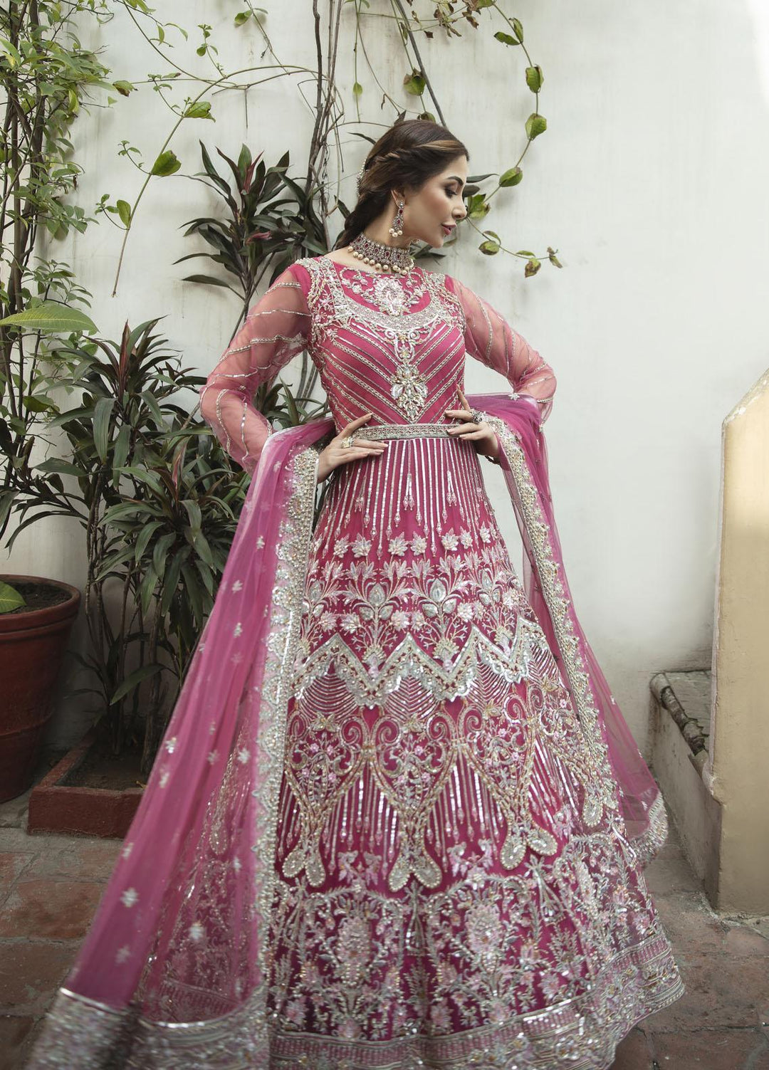 Daud Abbas Embroidered Net Suits Unstitched 2 Piece DA22DS DA-F-009/Zarcoon - Luxury Collection