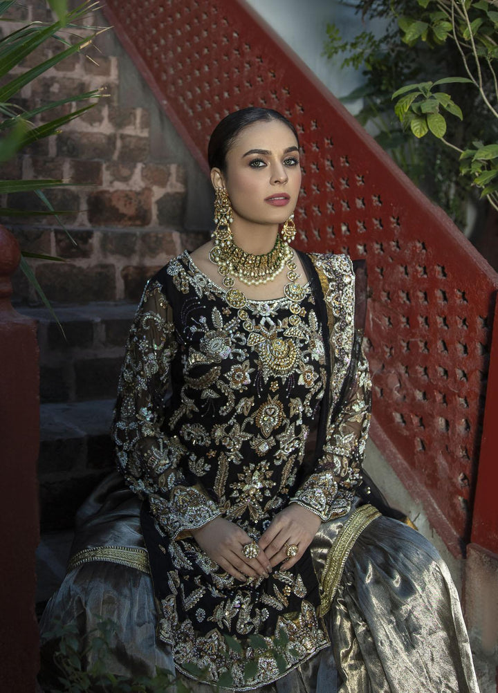 Daud Abbas Embroidered Net Suits Unstitched 3 Piece DA22DS DA-F-016/Moh e Najaf - Luxury Collection