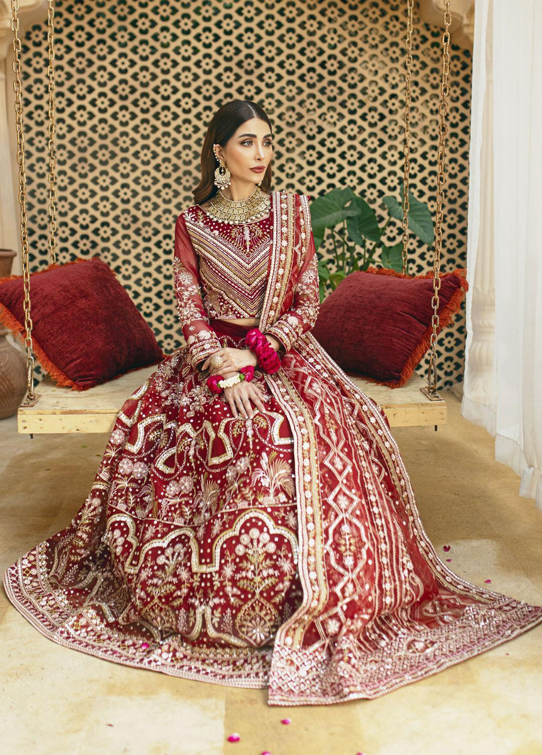 Daud Abbas Luxury Pret Embroidered Organza 2 Piece Dress DA22DSD DA-WF-0001 Qalb