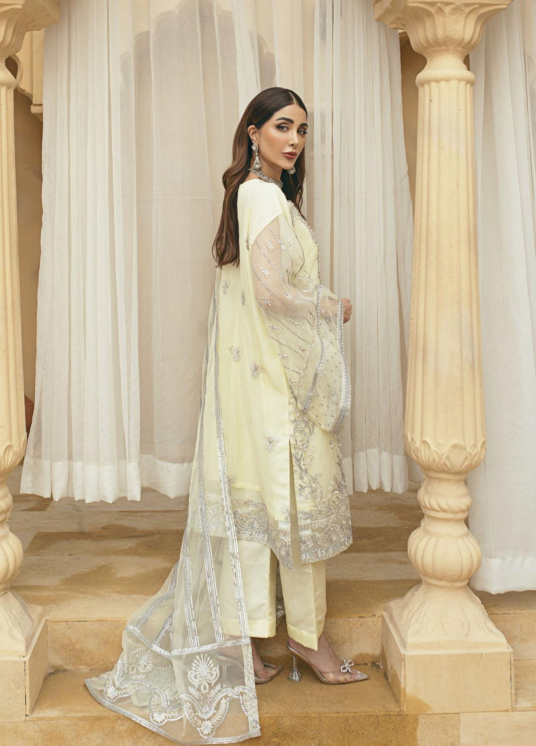Daud Abbas Luxury Pret Embroidered Organza 3 Piece Dress DA22DSD DA-WF-0002 Nu-Bahar