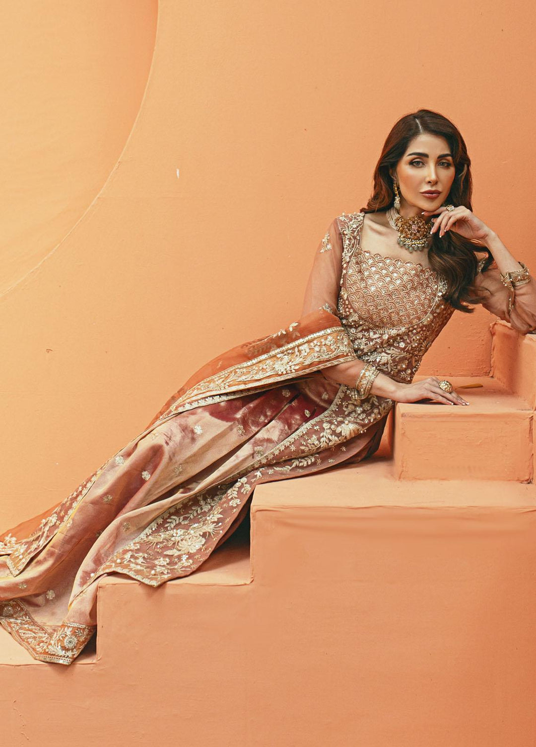 Daud Abbas Luxury Pret Embroidered Organza 3 Piece Dress DA22DSD DA-WF-0003 Nilofer