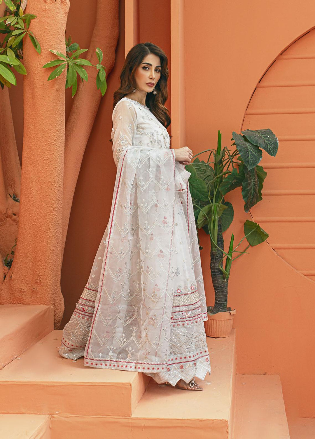 Daud Abbas Luxury Pret Embroidered Organza 2 Piece Dress DA22DSD DA-WF-0004 Makhmal