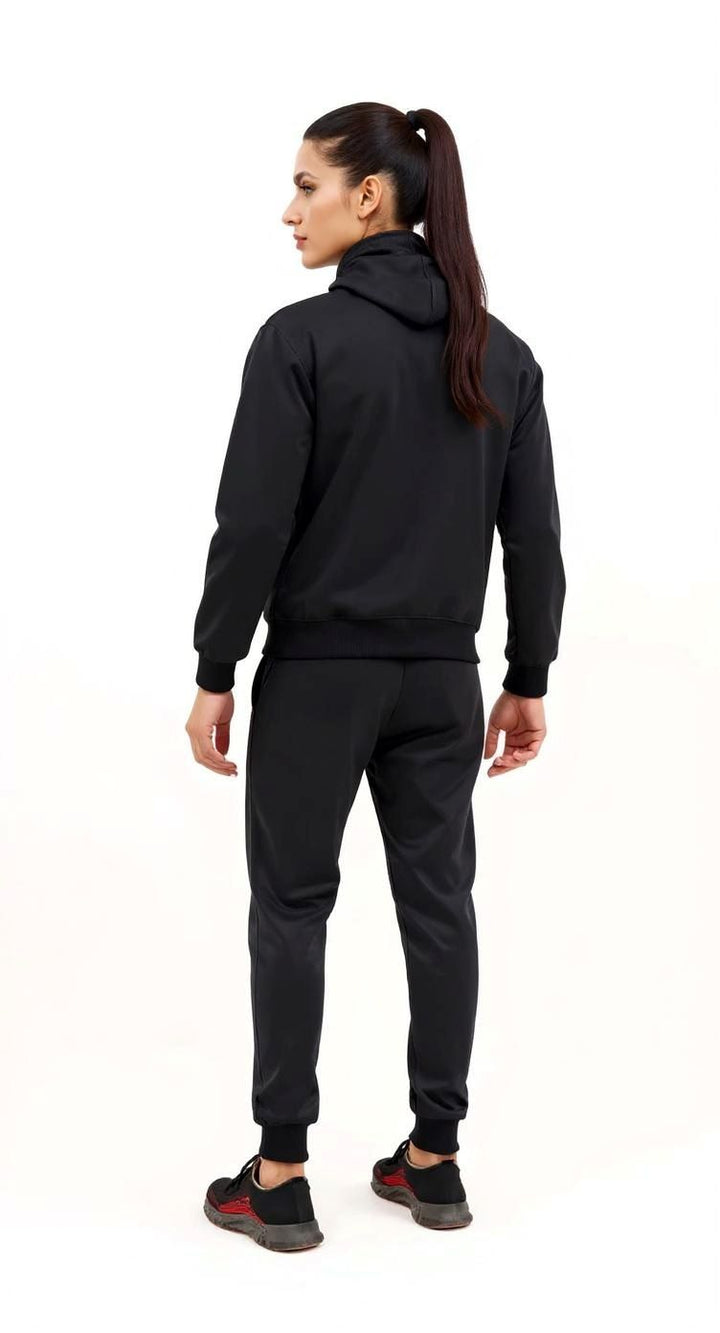 IQ Exclusive Women Winter Track Suit W-Black Hoodie Tracksuit
