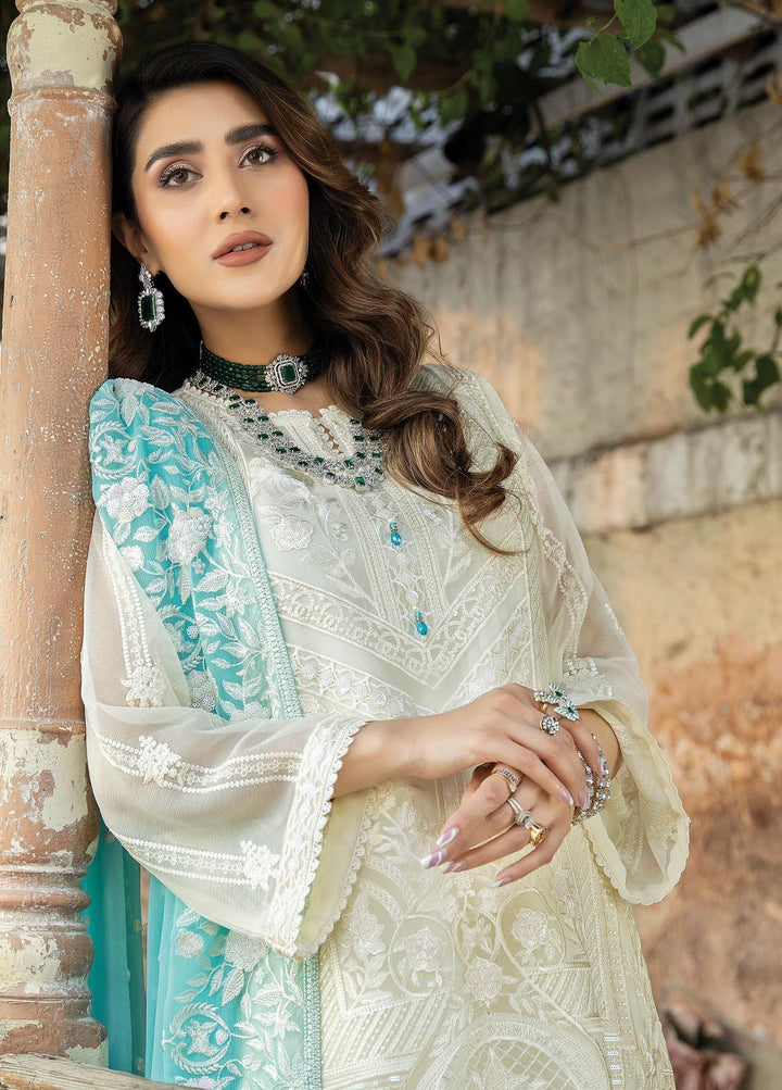 De Lambent Majestic By Imrozia Premium Embroidered Chiffon Suits Unstitched 3 Piece IMP23DLM M-33 Lyna - Luxury Collection