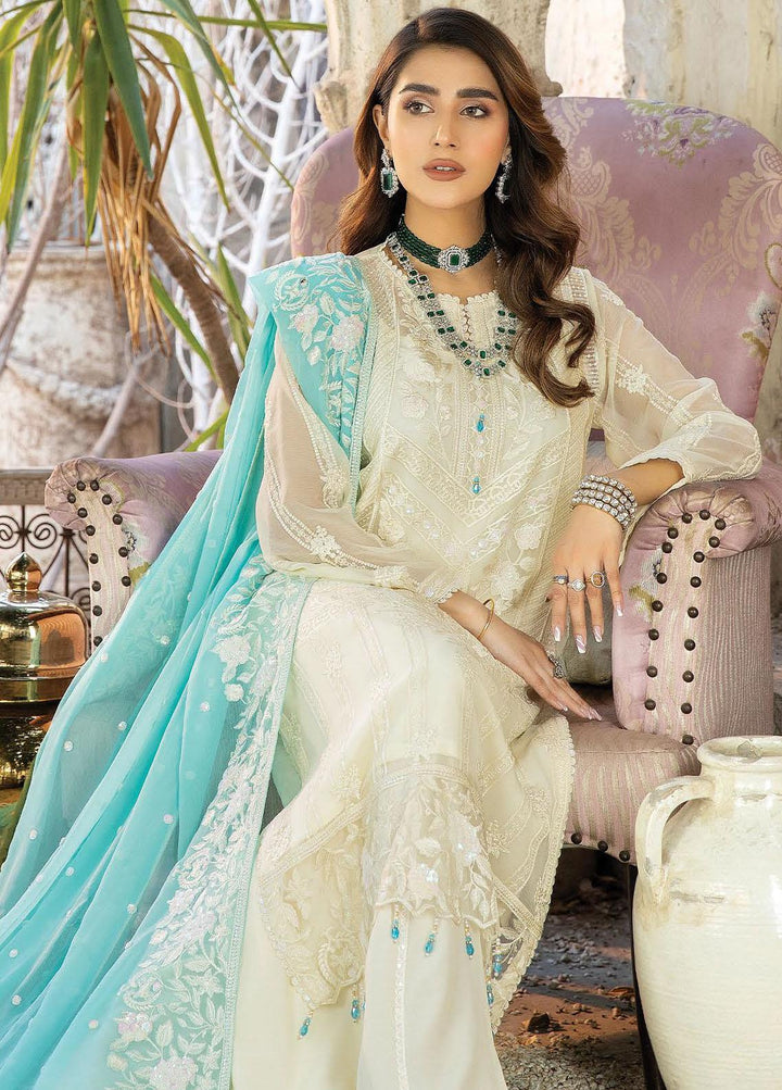 De Lambent Majestic By Imrozia Premium Embroidered Chiffon Suits Unstitched 3 Piece IMP23DLM M-33 Lyna - Luxury Collection