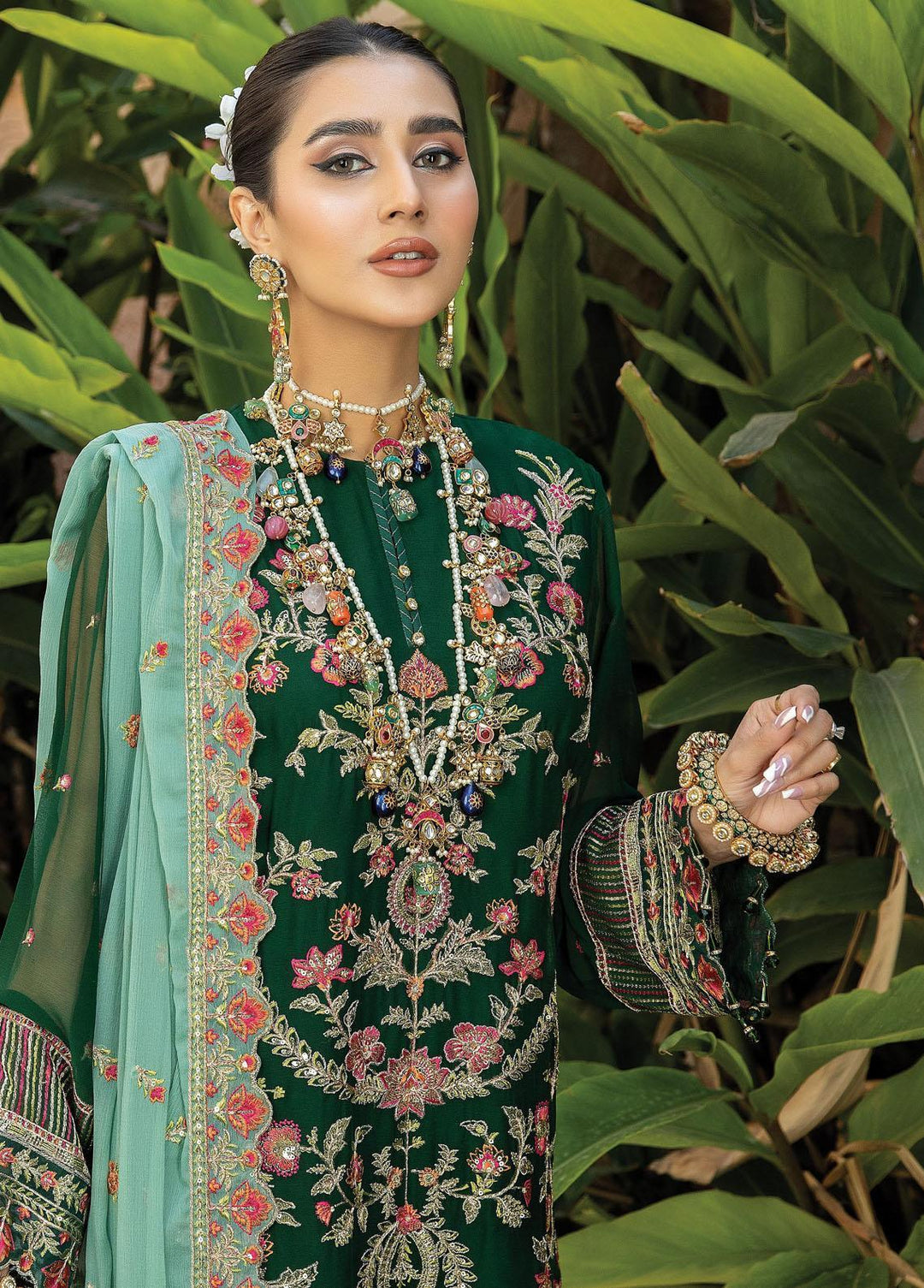 De Lambent Majestic By Imrozia Premium Embroidered Chiffon Suits Unstitched 3 Piece IMP23DLM M-38 Emna - Luxury Collection