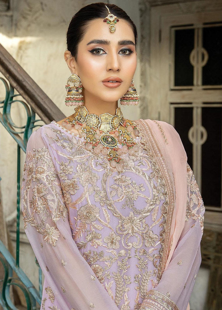 De Lambent Majestic By Imrozia Premium Embroidered Chiffon Suits Unstitched 3 Piece IMP23DLM M-40 Alma - Luxury Collection