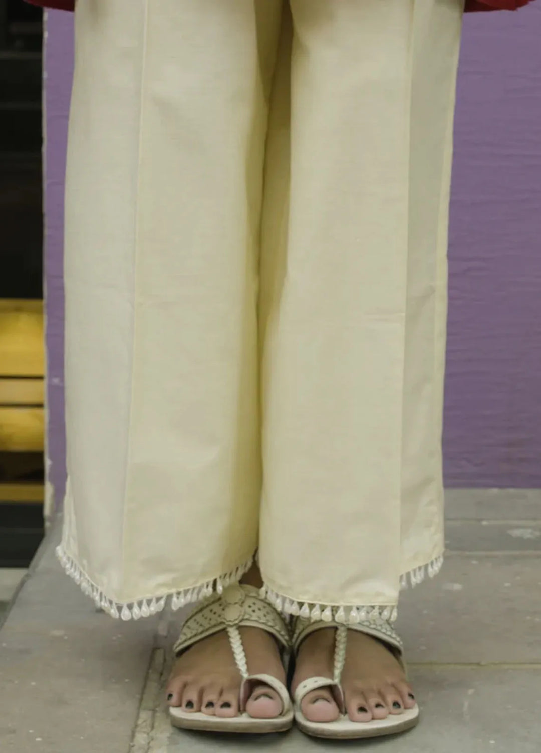 Deck Up Plain Cotton silk Pearl Ijaar - Beige