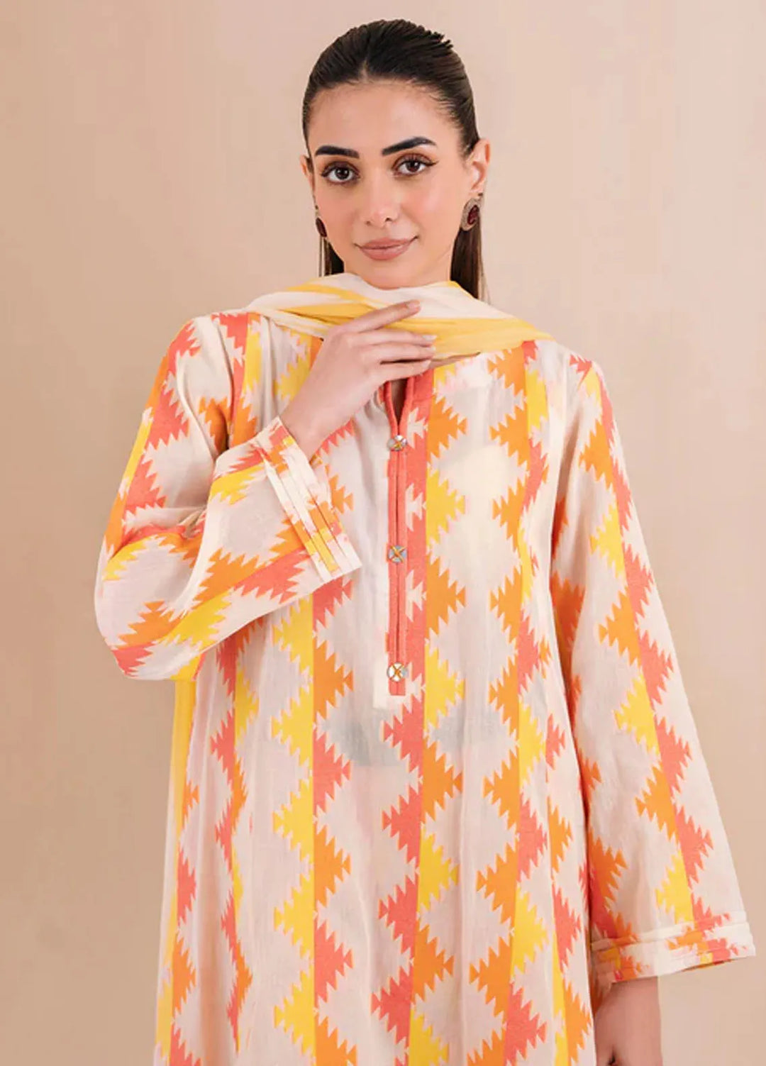 Declare Pret Printed Jacquard 2 Piece Suit P1081
