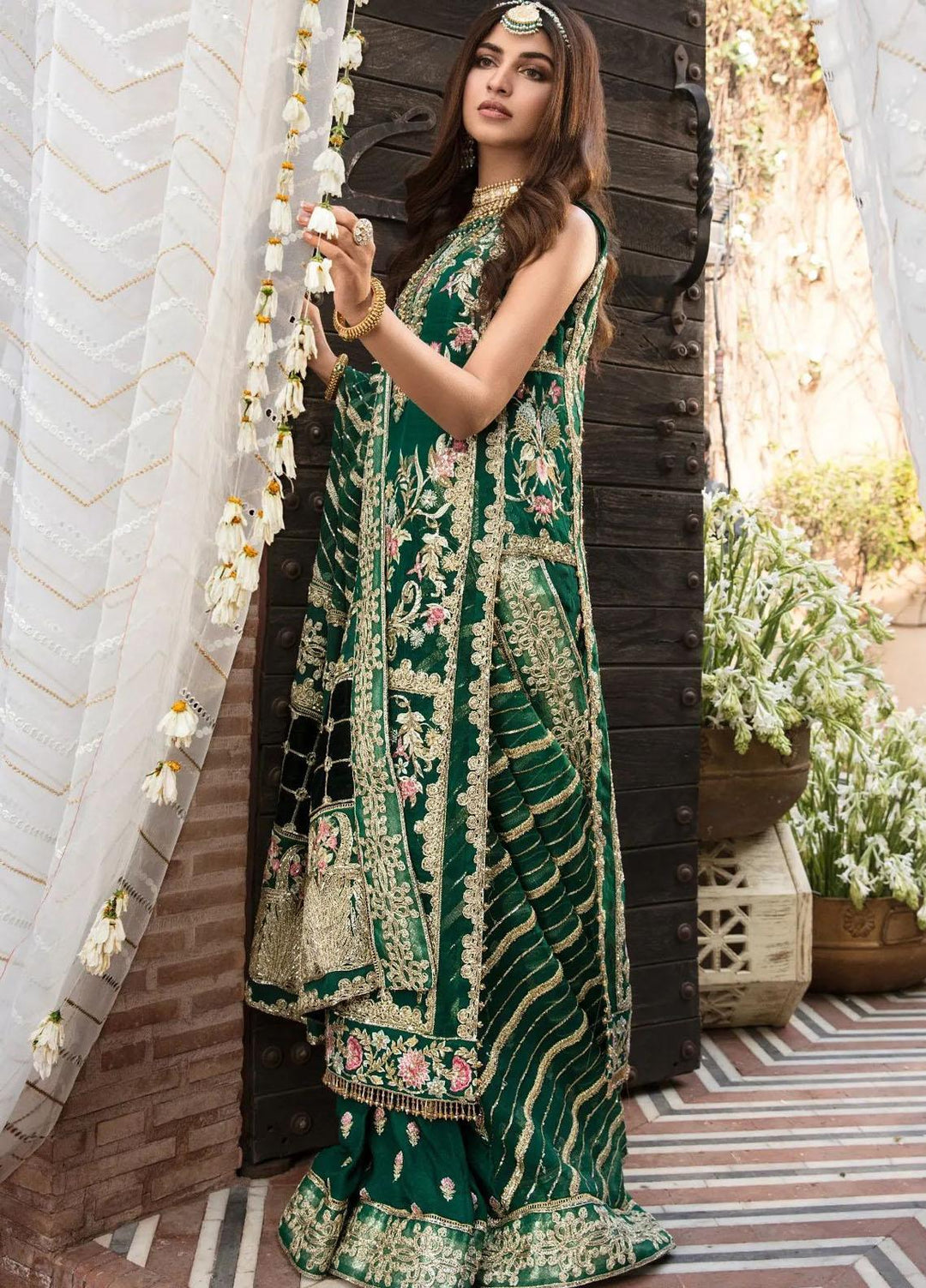 Desi Wedding Ho Rae Hai by Crimson Embroidered Organza Suits Unstitched 3 Piece CR22WD 2B Emerald - Wedding Collection Sanaulla Store Desi Wedding Ho Rae Hai by Crimson Embroidered Organza Suits Unstitched 3 Piece CR22WD 2B Emerald - Wedding Collection Sanaulla Store