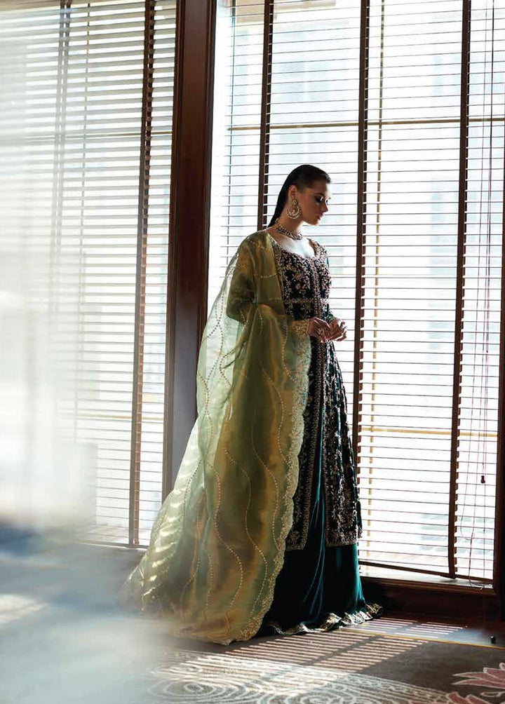 Destiny by Mushq Embroidered Velvet Suits Unstitched 3 Piece MQ22D MV22-02 Mirage - Luxury Collection