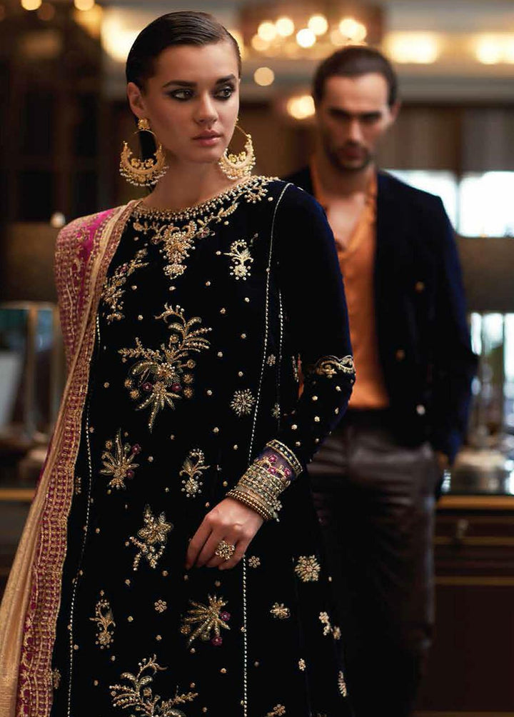 Destiny by Mushq Embroidered Velvet Suits Unstitched 3 Piece MQ22D MV22-07 Phantasm - Luxury Collection