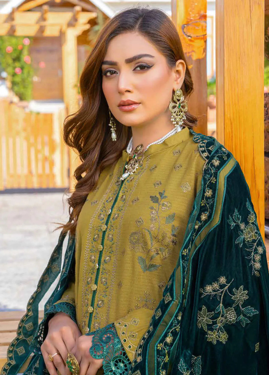 Destiny By Riaz Arts Embroidered Wool Suit Unstitched 3 Piece RA24DU D-06 - Winter Collection