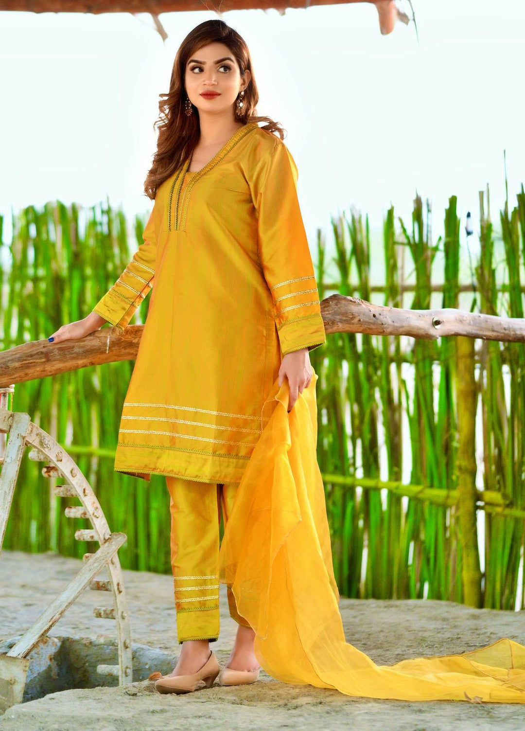 Dezine & Rungs Casual Pret  Raw Silk 2 Piece DNR-22-27