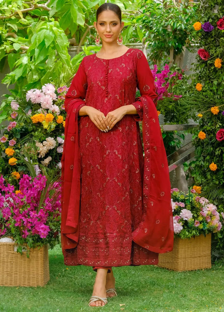 Dhaga Pret Embroidered Chiffon 3 Piece Suit Gulaal