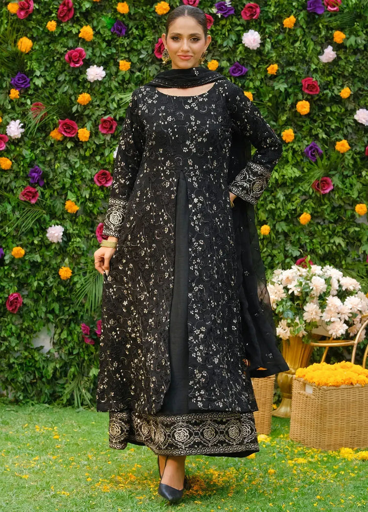 Dhaga Pret Embroidered Chiffon 3 Piece Suit Kajal