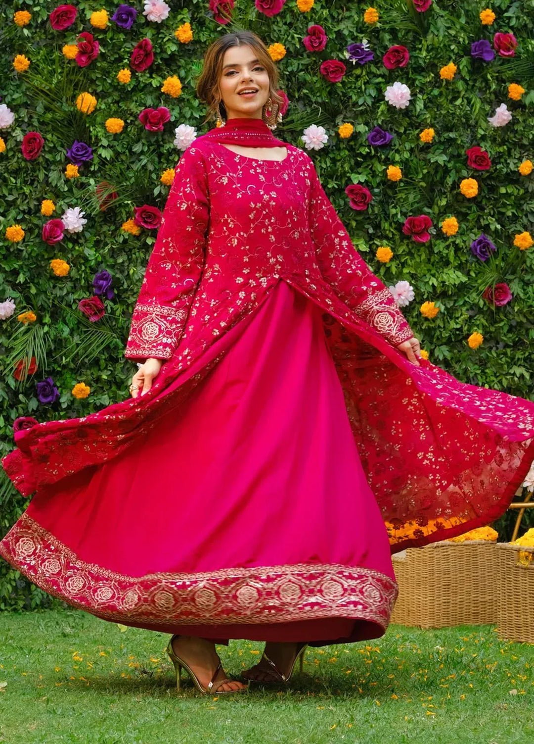 Dhaga Pret Embroidered Chiffon 3 Piece Suit Noori