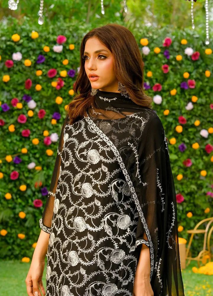 Dhaga Pret Embroidered Chiffon 3 Piece Suit Resham