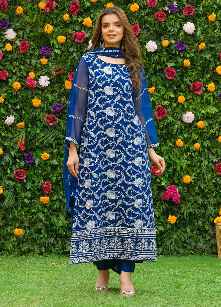 Dhaga Pret Embroidered Chiffon 3 Piece Suit Seher