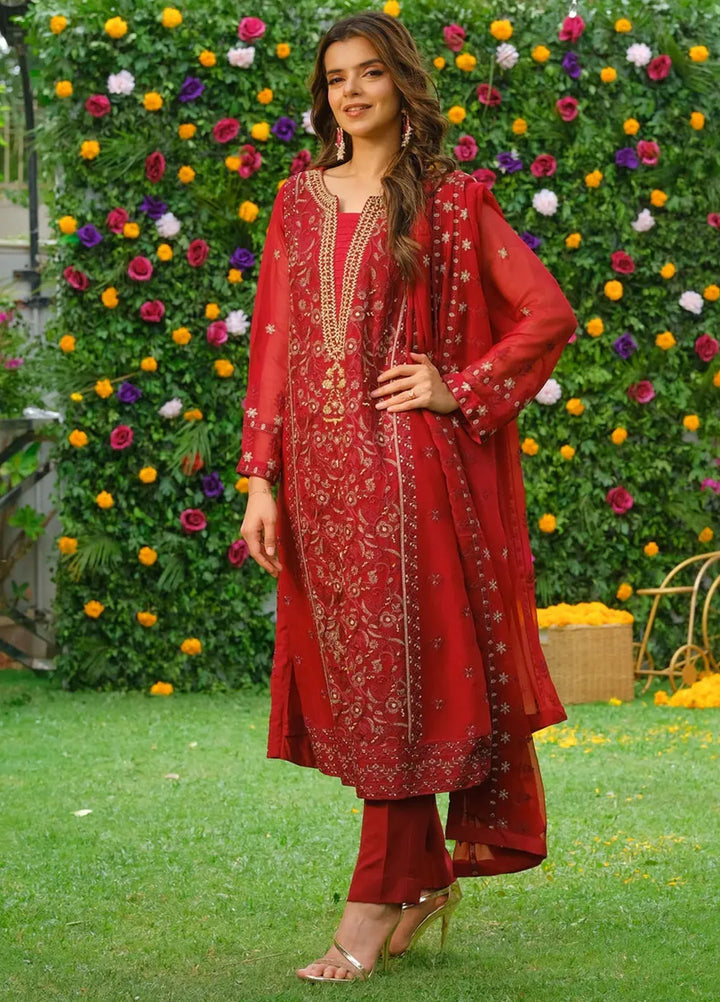 Dhaga Pret Embroidered Chiffon 3 Piece Suit Sila