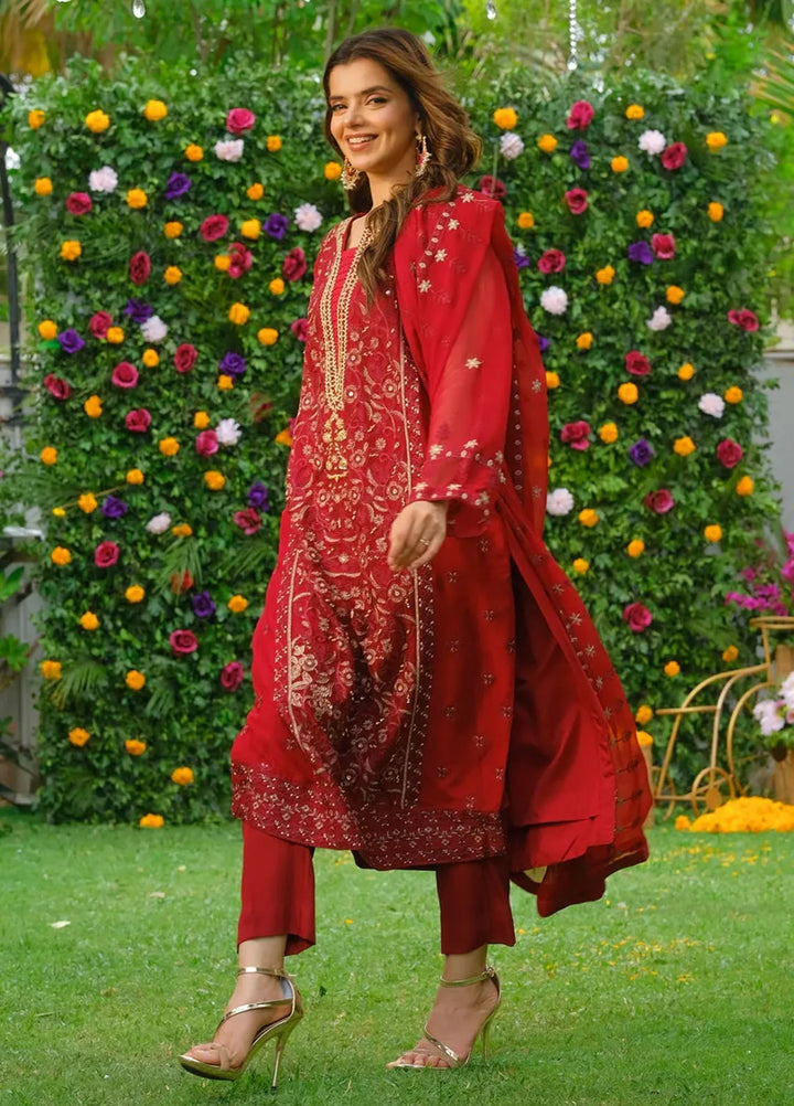 Dhaga Pret Embroidered Chiffon 3 Piece Suit Sila