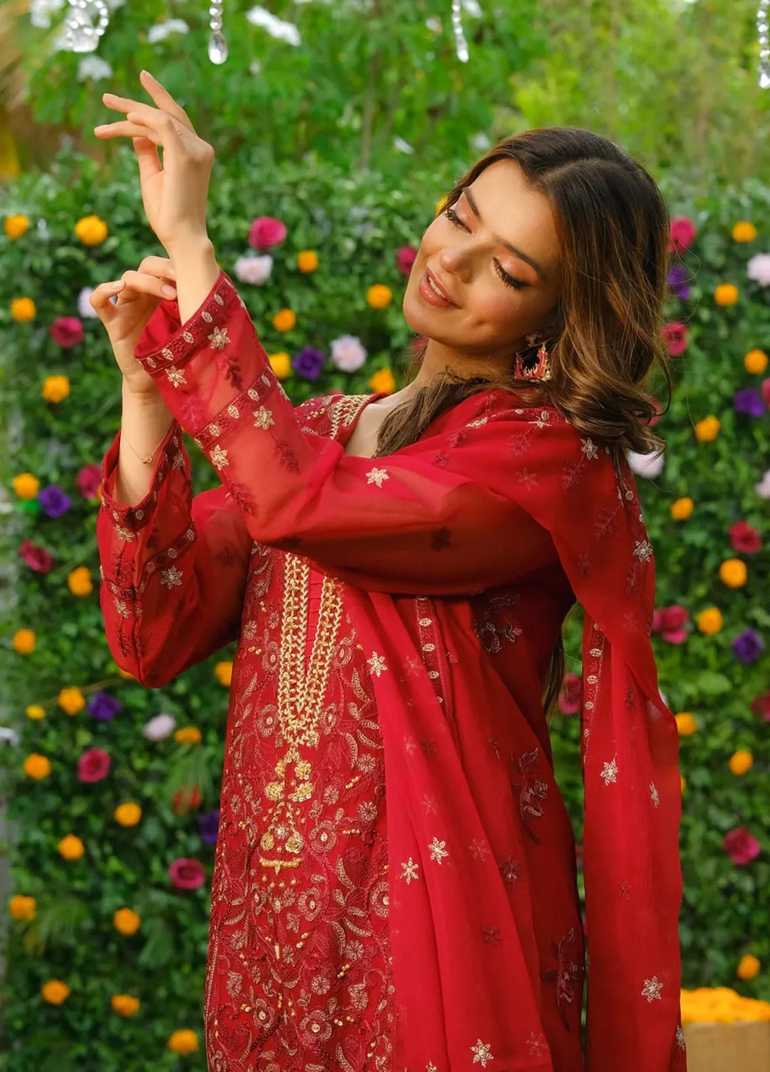 Dhaga Pret Embroidered Chiffon 3 Piece Suit Sila