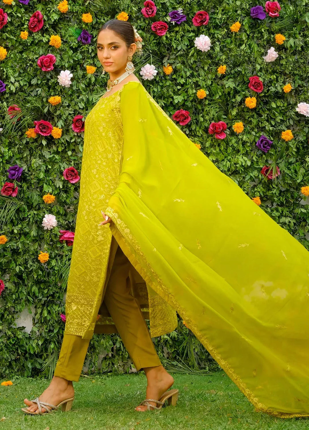 Dhaga Pret Embroidered Chiffon 3 Piece Suit Zaira