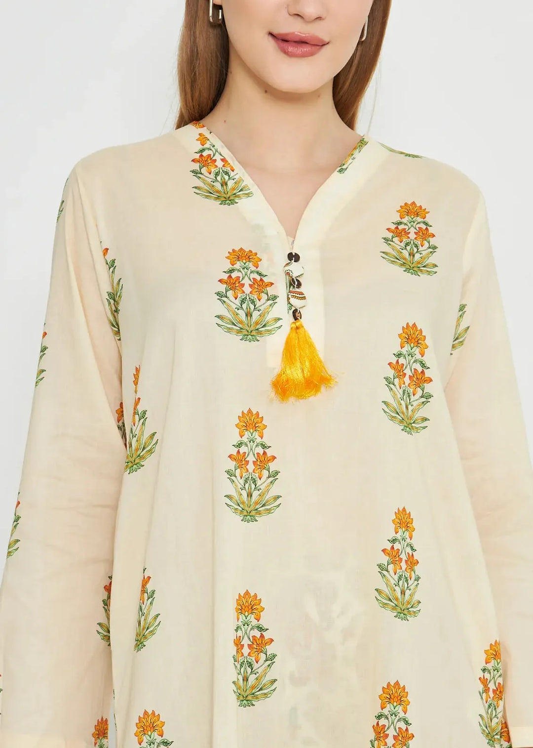 Dhaga Pret Printed Cambric 2 Piece Suit Matching Separate 0035