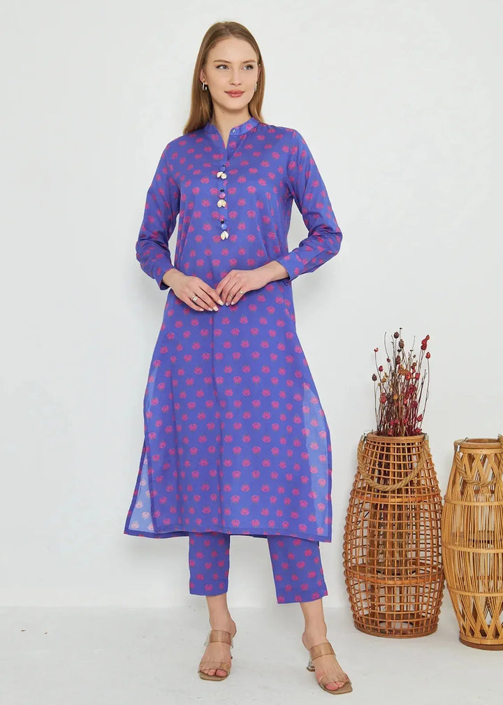Dhaga Pret Printed Cambric 2 Piece Suit Matching Separate 0037