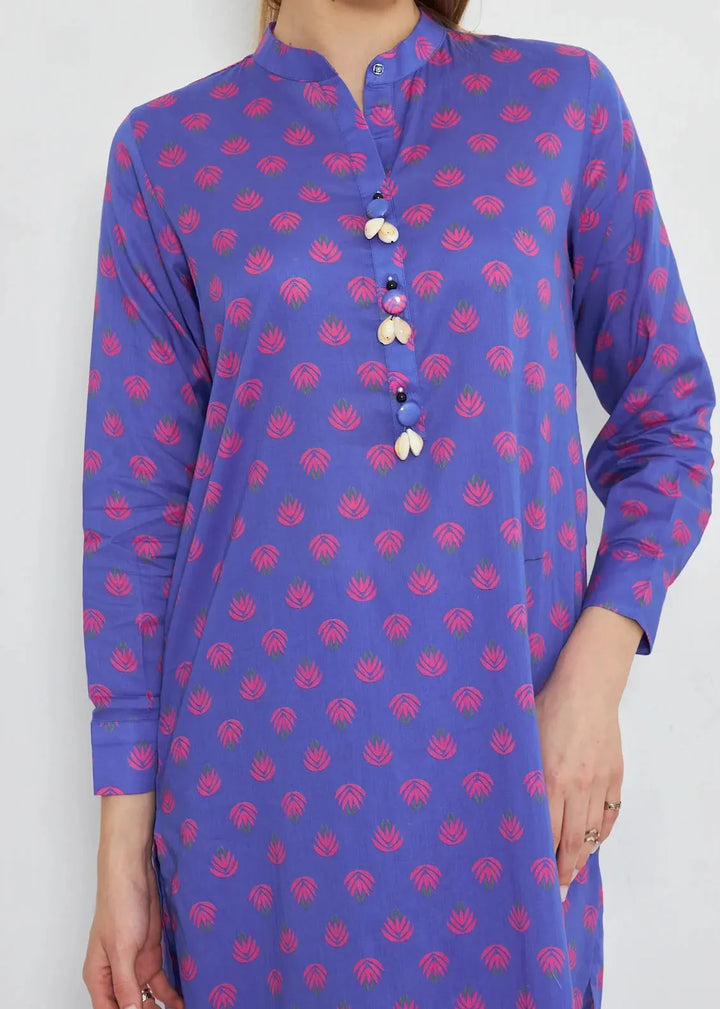 Dhaga Pret Printed Cambric 2 Piece Suit Matching Separate 0037