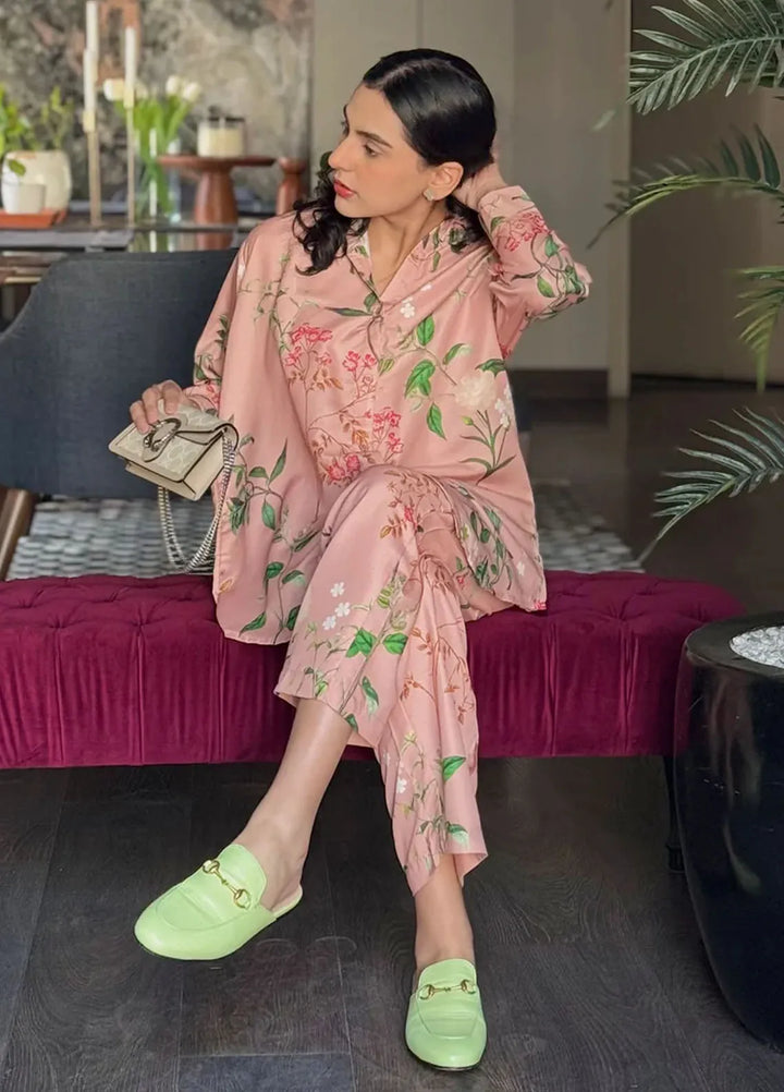 Dhaga Pret Printed Crepe 2 Piece Suit Blush