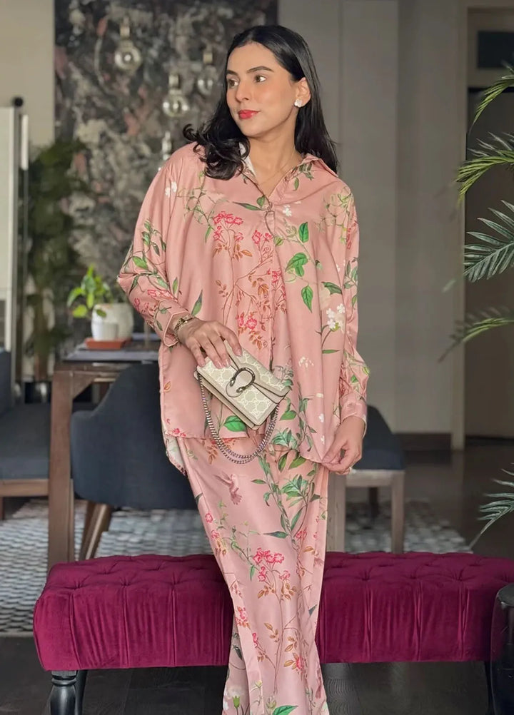 Dhaga Pret Printed Crepe 2 Piece Suit Blush