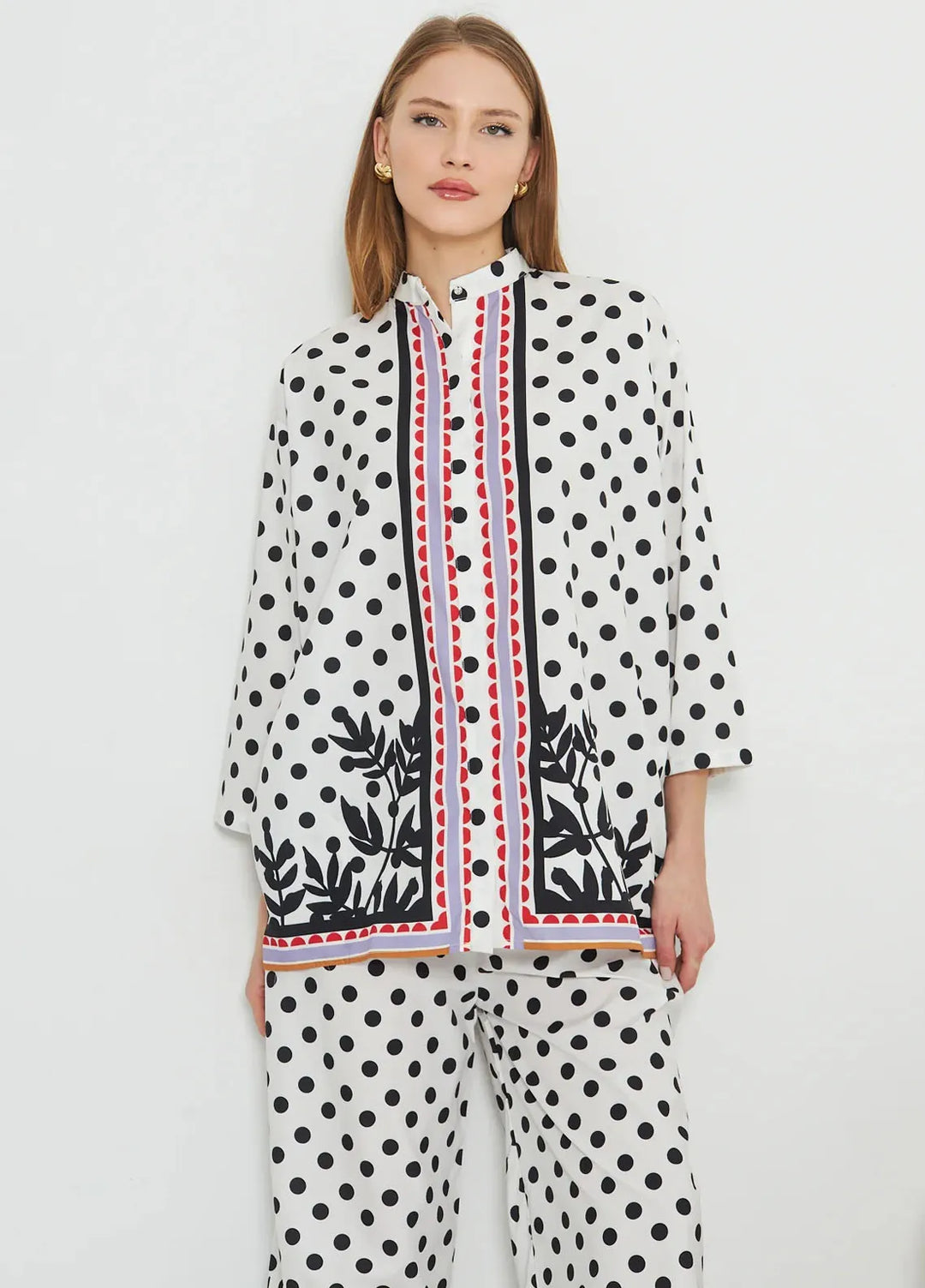 Dhaga Pret Printed Crepe 2 Piece Suit Raven