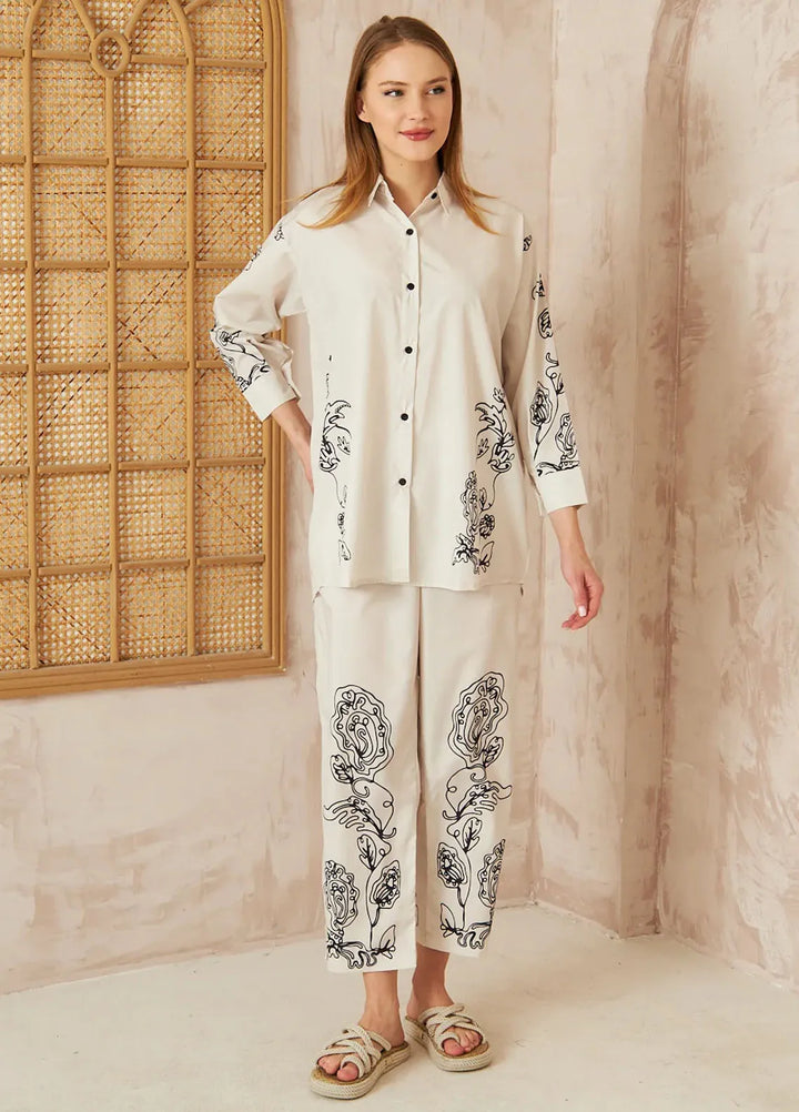 Dhaga Pret Printed Crepe 2 Piece Suit Valentino
