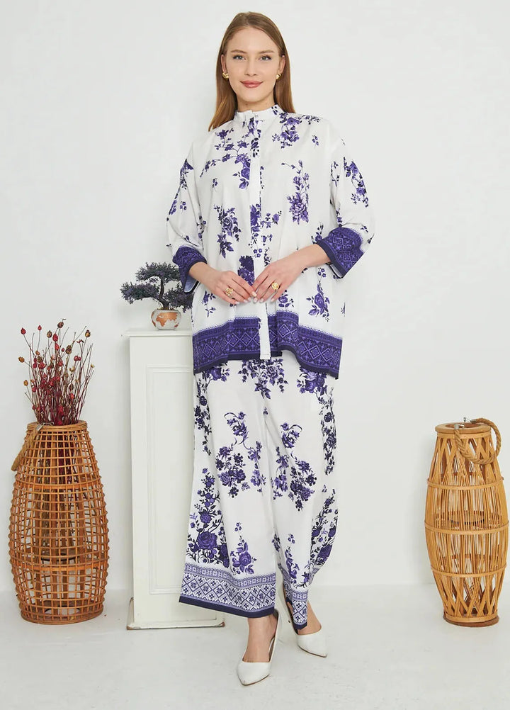 Dhaga Pret Printed Crepe 2 Piece Suit Zen