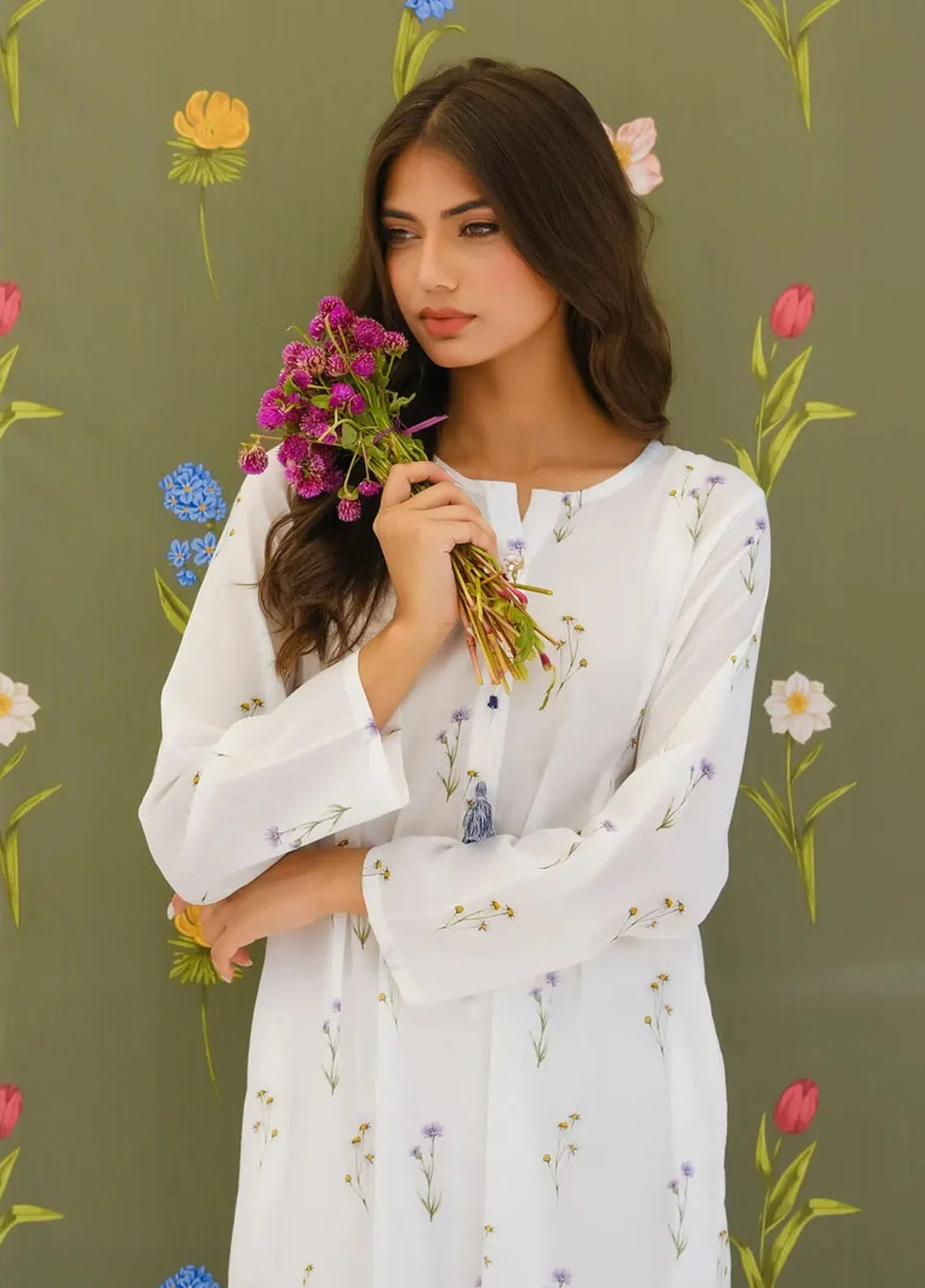 Dhaga Pret Printed Lawn 2 Piece Suit Matching Separate 0013