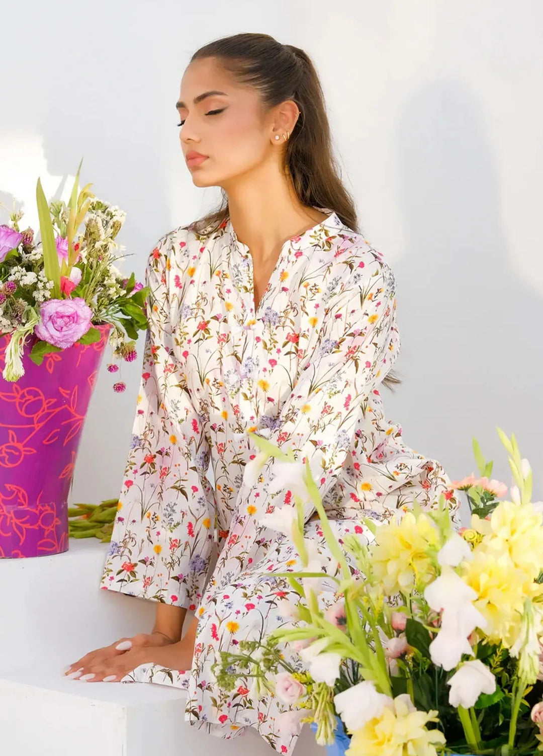 Dhaga Pret Printed Lawn 2 Piece Suit Matching Separate 002