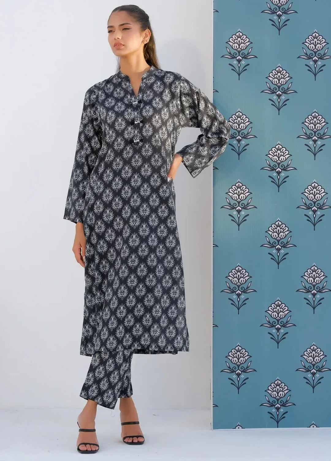 Dhaga Pret Printed Lawn 2 Piece Suit Matching Separate 006