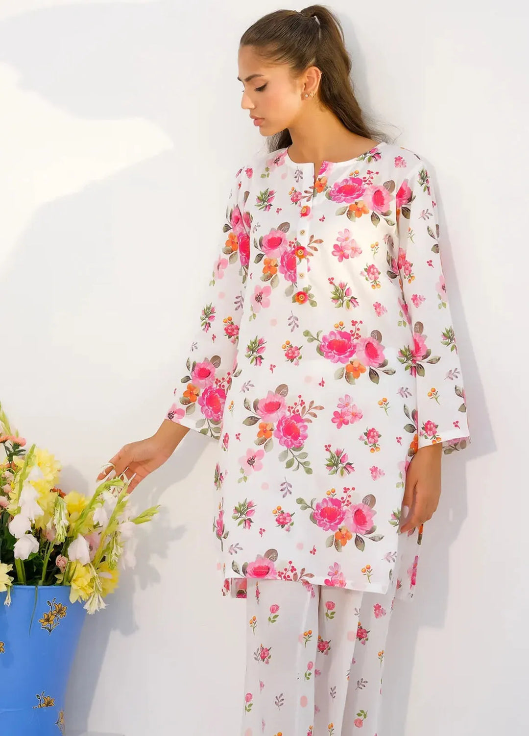 Dhaga Pret Printed Lawn 2 Piece Suit Matching Separate 008
