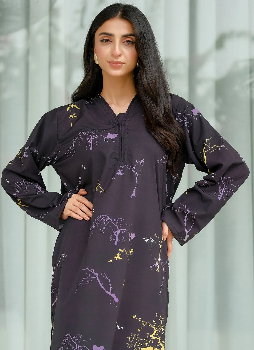 Dhaga Pret Printed Soft Crepe 2 Piece Mauve