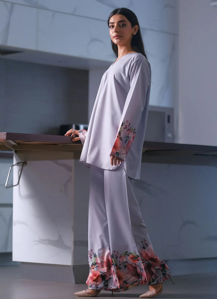Dhaga Pret Printed Soft Crepe 2 Piece Sky serenity