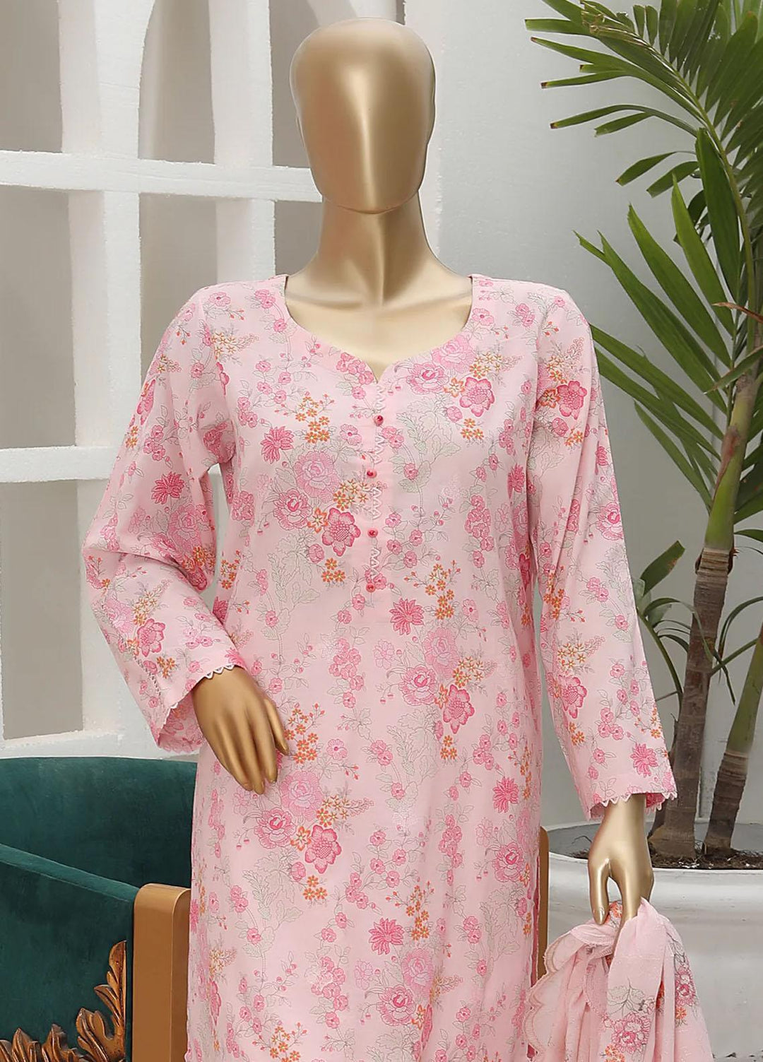 Dhagakari By HZ Textiles Embroidered Cotton Suits Unstitched 3 Piece HZ23DG PDK-43 - Formal Collection