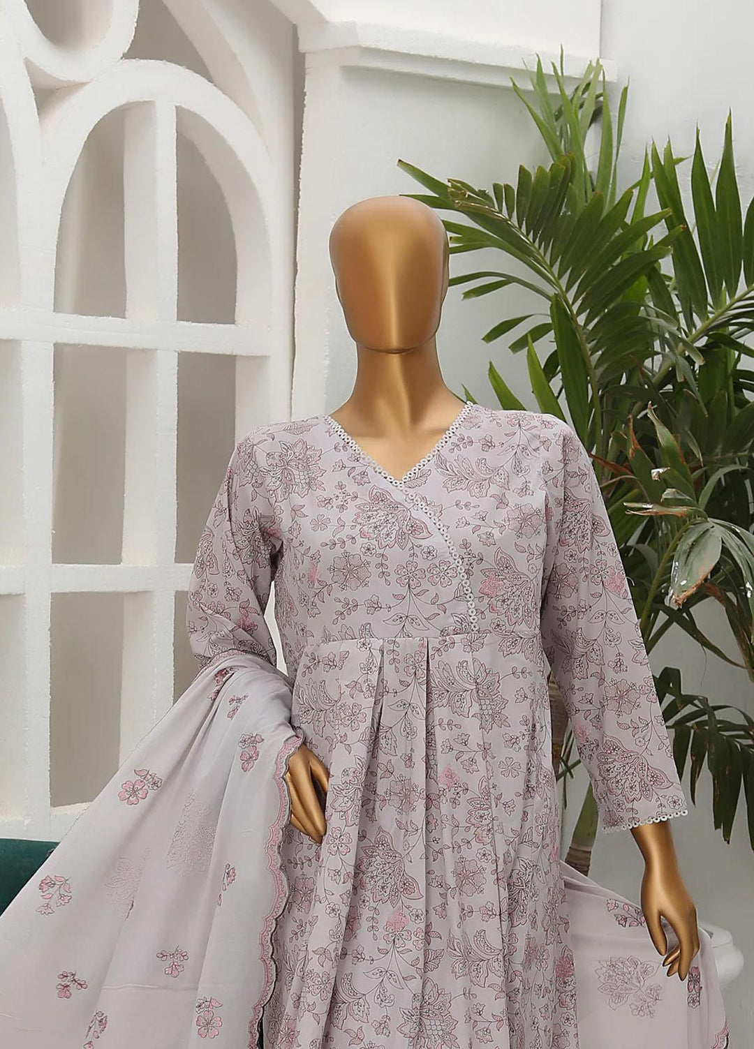 Dhagakari By HZ Textiles Embroidered Cotton Suits Unstitched 3 Piece HZ23DG PDK-44 - Formal Collection