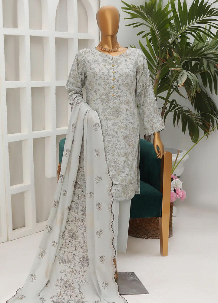 Dhagakari By HZ Textiles Embroidered Cotton Suits Unstitched 3 Piece HZ23DG PDK-45 - Formal Collection