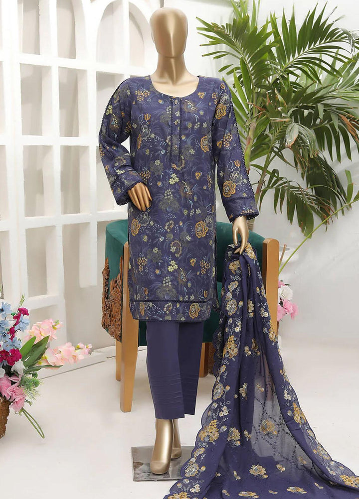 Dhagakari By HZ Textiles Embroidered Cotton Suits Unstitched 3 Piece HZ23DG PDK-46 - Formal Collection